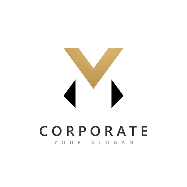 Diseño de vector de logotipo M y V MV Diseño de vector de logotipo inicial creativo