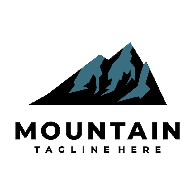 Diseño de vector de logotipo de montaña