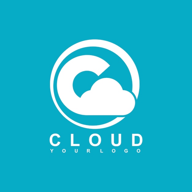 Diseño de vector de logotipo de nube