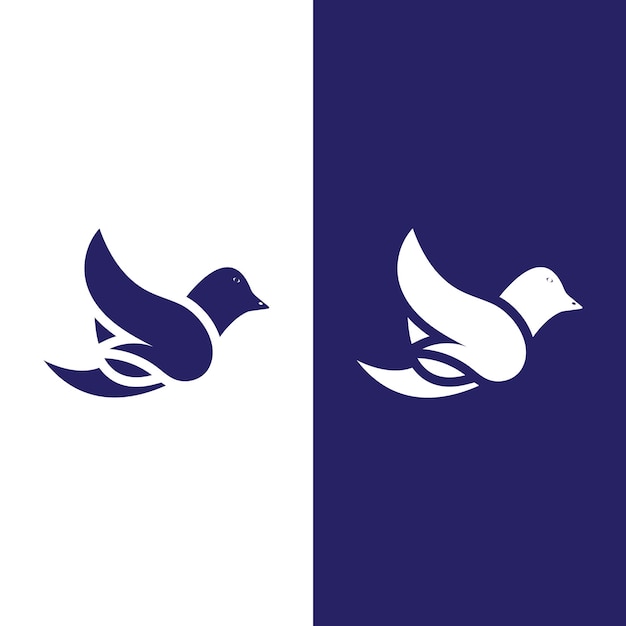 Diseño de vector de logotipo de pájaro de paloma