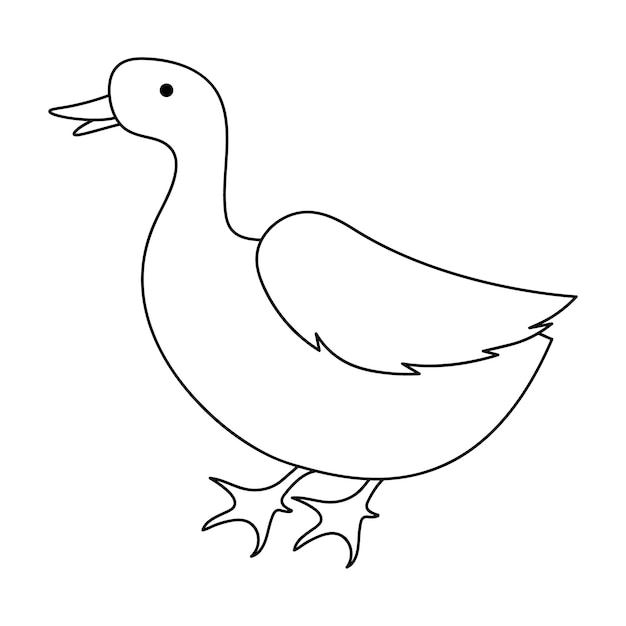 Diseño de vector de logotipo de pato