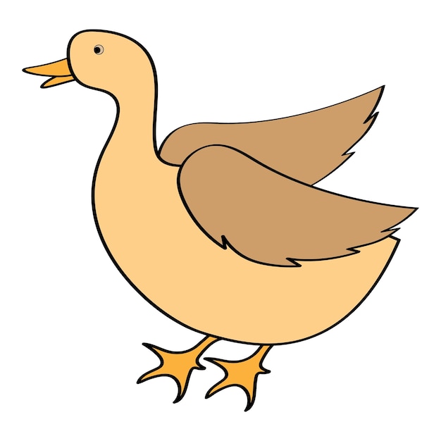 Diseño de vector de logotipo de pato