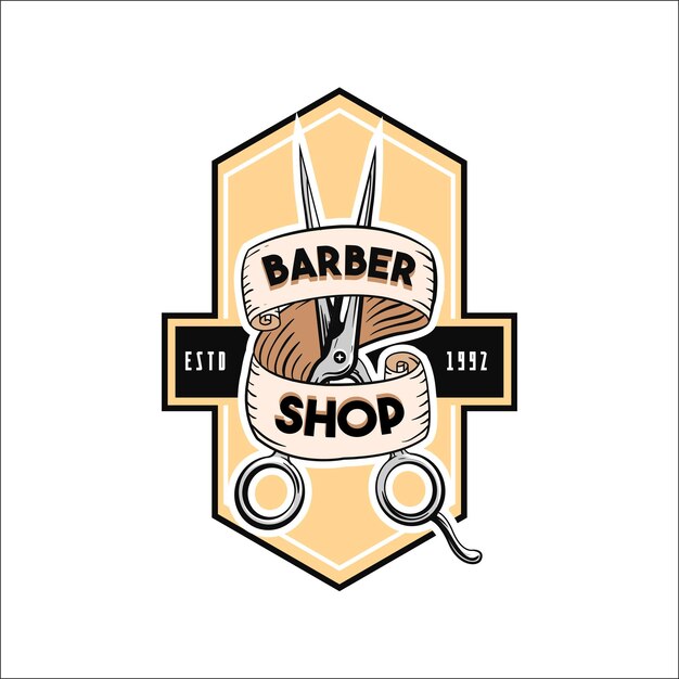 diseño de vector de logotipo de peluquería