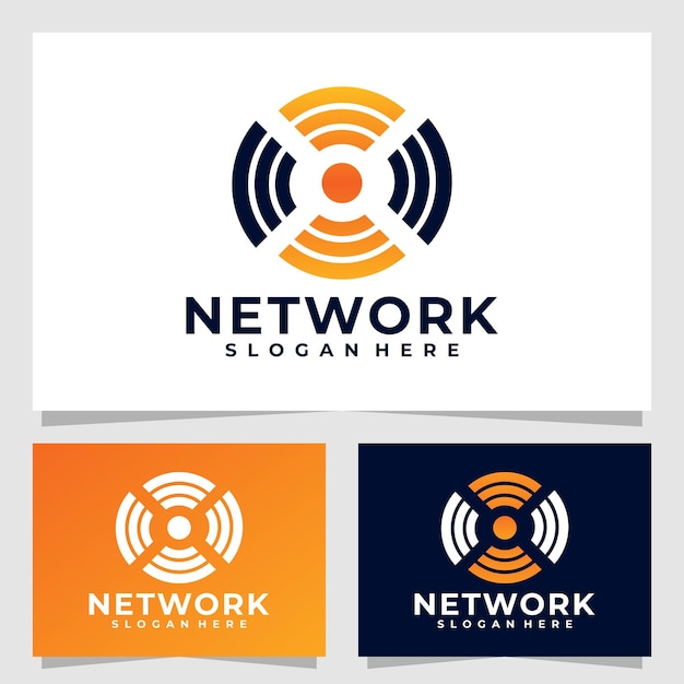 Diseño de vector de logotipo de red aislado
