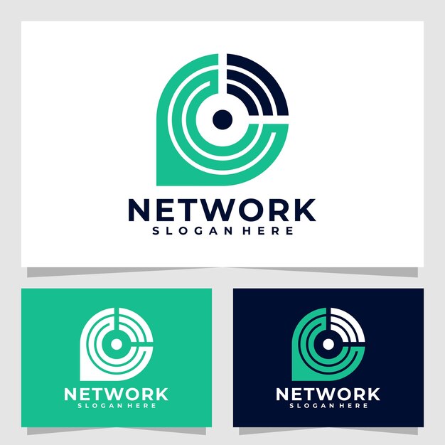 Diseño de vector de logotipo de red aislado