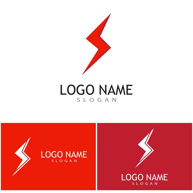 Diseño de vector de logotipo de relámpago de energía