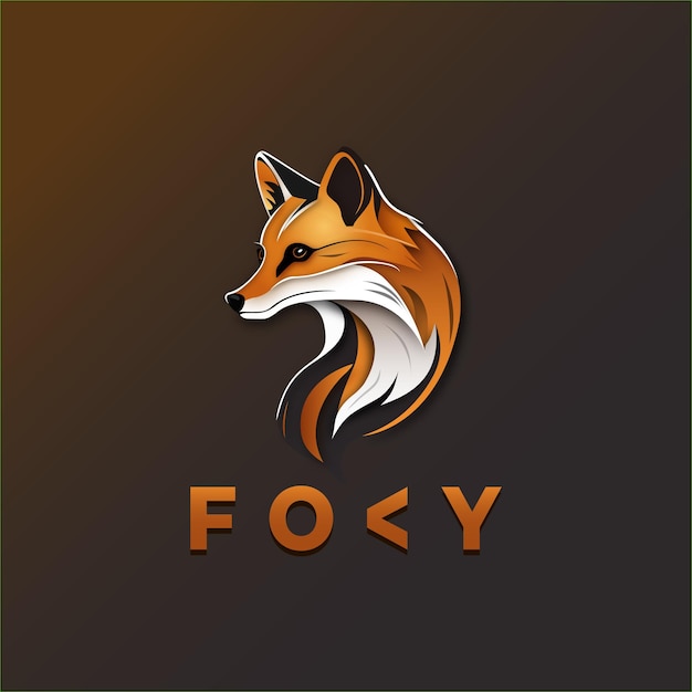 Diseño de vector de logotipo de zorro