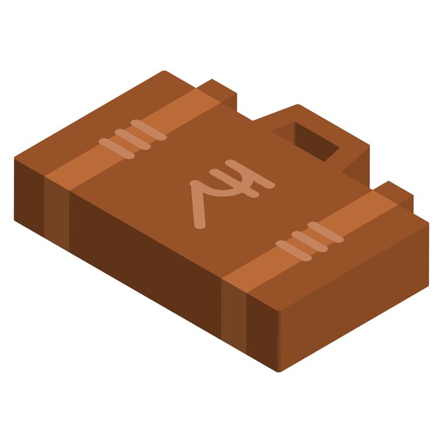 Diseño de vector de maleta de moneda 3D
