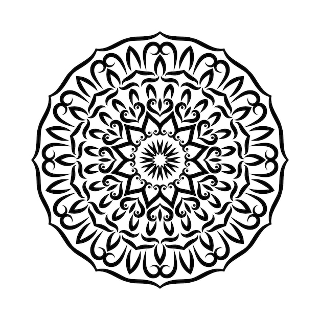 Diseño de vector de mandala decorativo floral de lujo