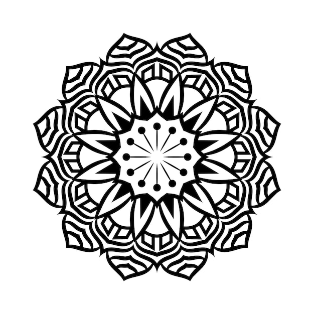 Diseño de vector de mandala decorativo floral de lujo