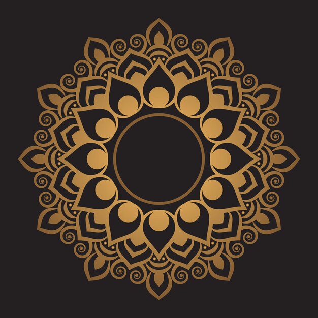 Diseño de vector de mandala decorativo floral de lujo