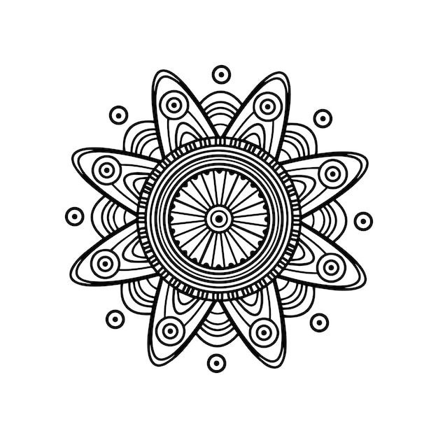 diseño de vector de mandala de fondo floral abstracto