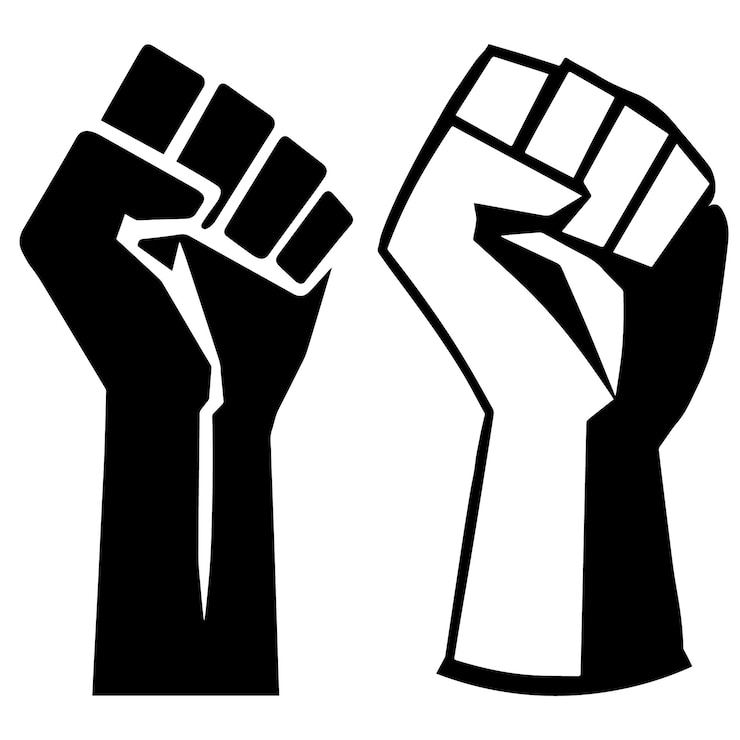 Vector diseño de vector de mano de protesta un poderoso símbolo de resistencia y solidaridad
