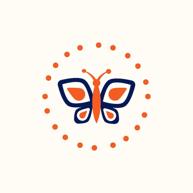 Diseño de vector de mariposa con plantilla de fondo brillante