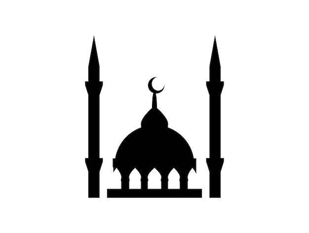 Diseño de vector de mezquita con tema de Islam