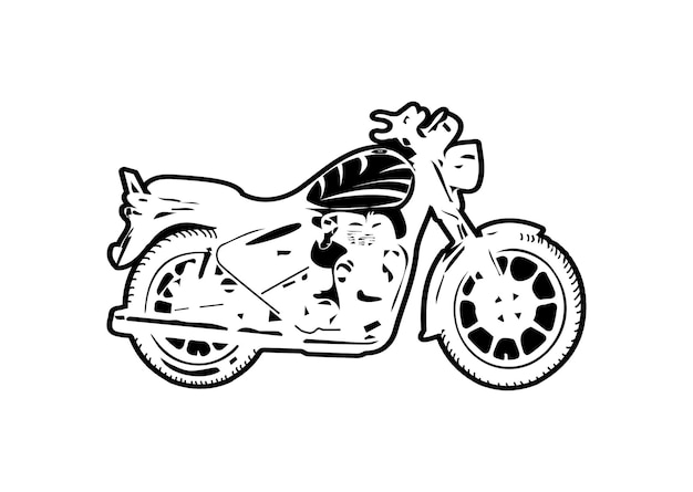 diseño de vector de moto de color negro