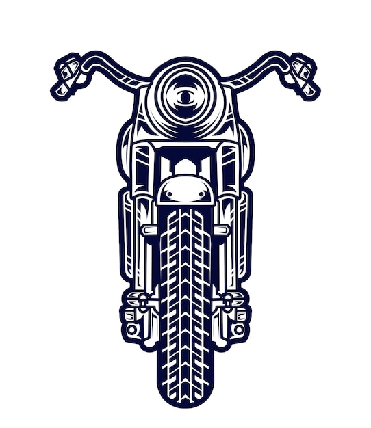 Diseño de vector de motocicleta de arte lineal