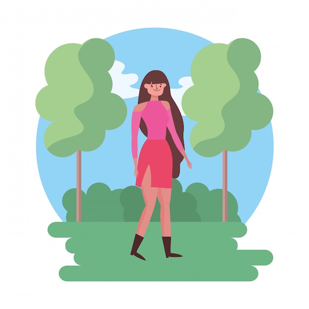 Diseño de vector de mujer de personaje