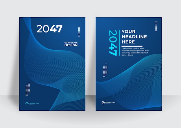Diseño de vector de negocio de portada de identidad corporativa azul, fondo abstracto de publicidad de folleto de Flyer, plantilla de diseño de revista de cartel moderno de folleto, informe anual para la presentación.