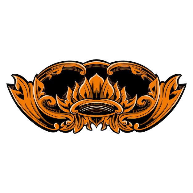 Diseño de vector de ornamento clásico para elementos de color editable