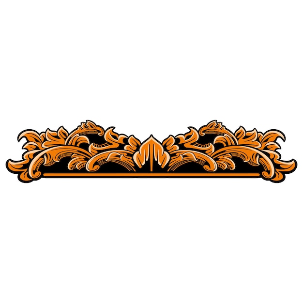 Diseño de vector de ornamento clásico para elementos de color editable