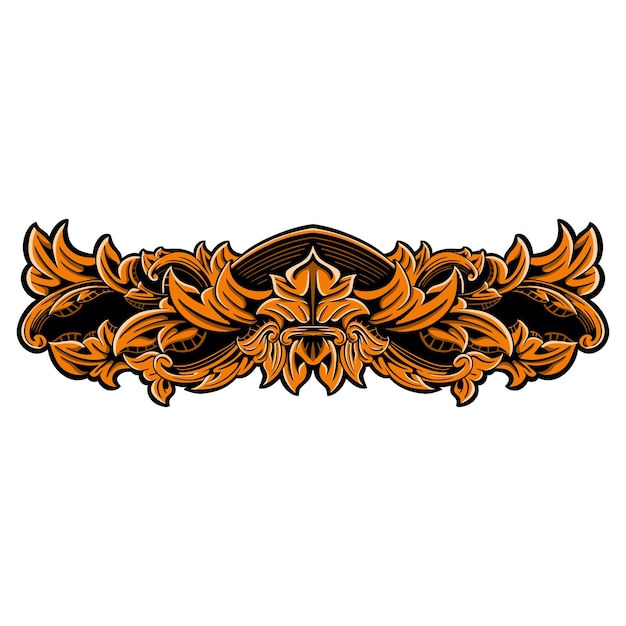 Diseño de vector de ornamento clásico para elementos de color editable
