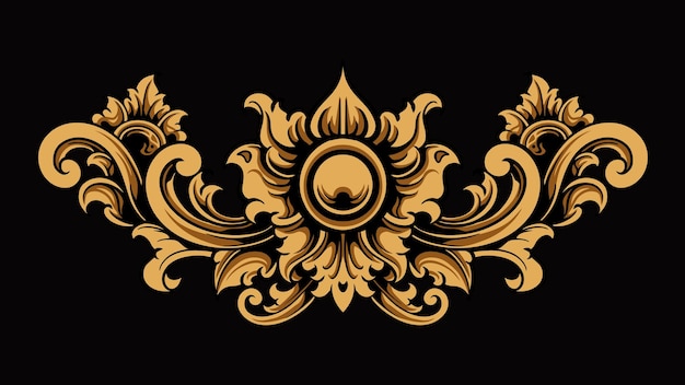 Diseño de vector de ornamento clásico para elementos de color editable