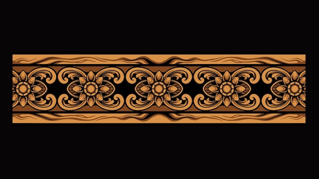 Diseño de vector de ornamento clásico para elementos de color editable