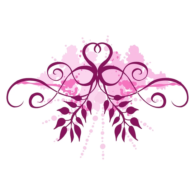 Vector diseño de vector de ornamento rosa