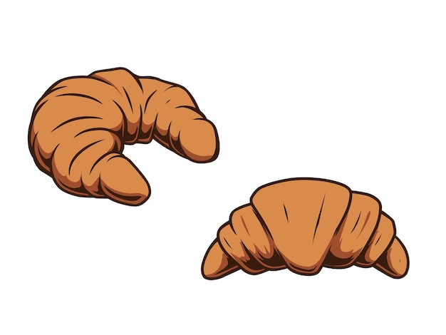 diseño de vector de pan croissant