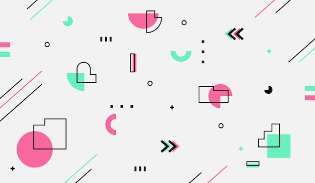 Diseño de vector de papel tapiz de formas geométricas