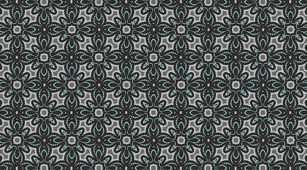 Diseño de vector de patrón de batik floral regular