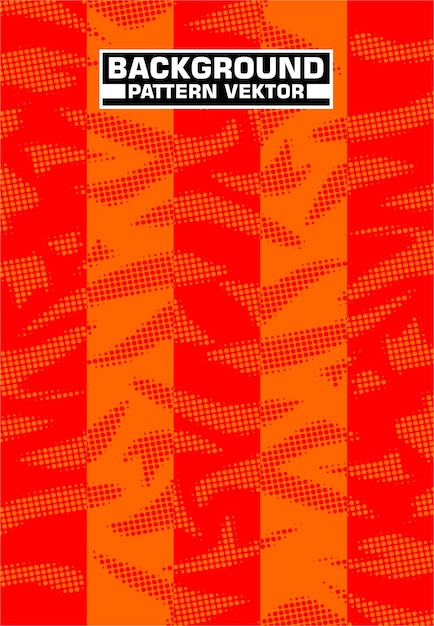 Diseño de vector de patrón de fondo abstracto con color naranja y rojo