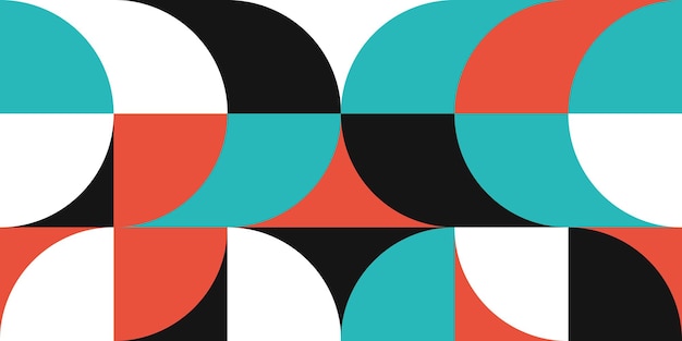 Diseño de vector de patrón geométrico abstracto. Fondo de estilo Bauhaus.