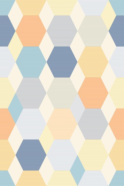 Diseño de vector de patrón de papel tapiz retro geométrico Vintage 70s