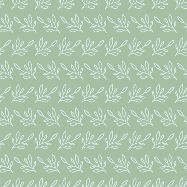 Diseño de vector de patrón de repetición sin costuras de hoja verde