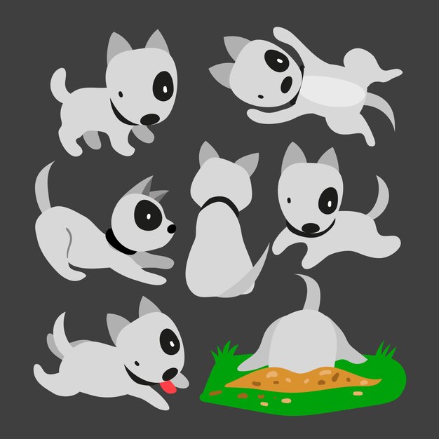 Diseño de vector de personaje de perro