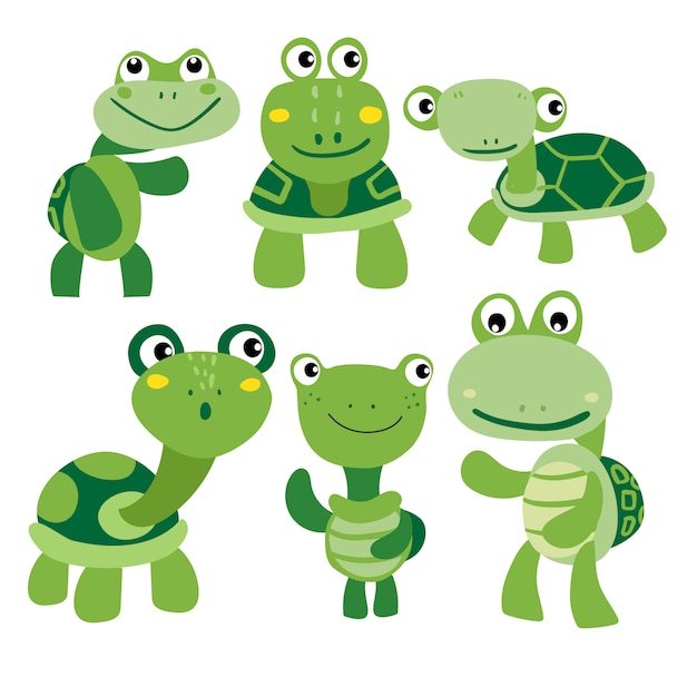 Vector diseño de vector de personaje de tortuga