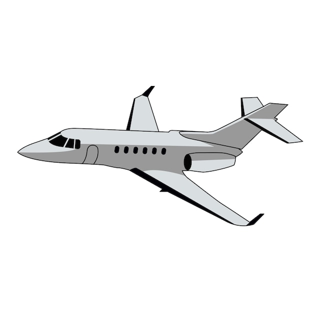 Diseño de vector plano jet privado