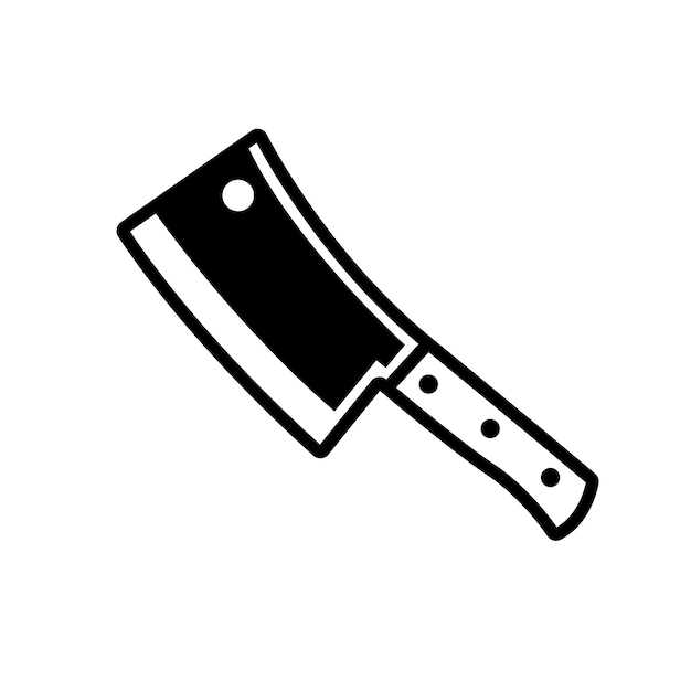 Diseño de vector de plantilla de diseño de logotipo de cuchillo de carnicería vectorial