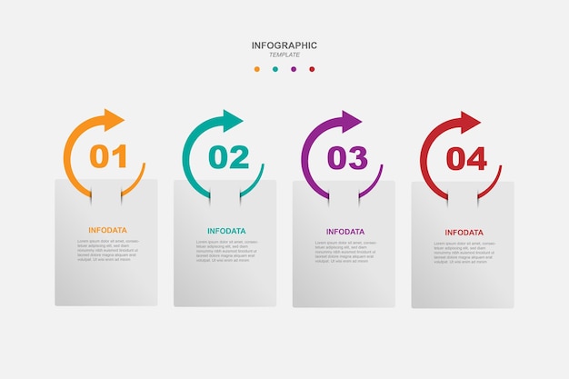 Diseño de vector de plantilla de infografía.