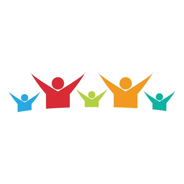 Diseño de vector de plantilla de logotipo de adopción y cuidado comunitario
