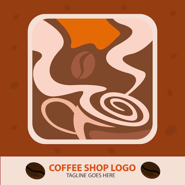 Diseño de vector de plantilla de logotipo de cafetería