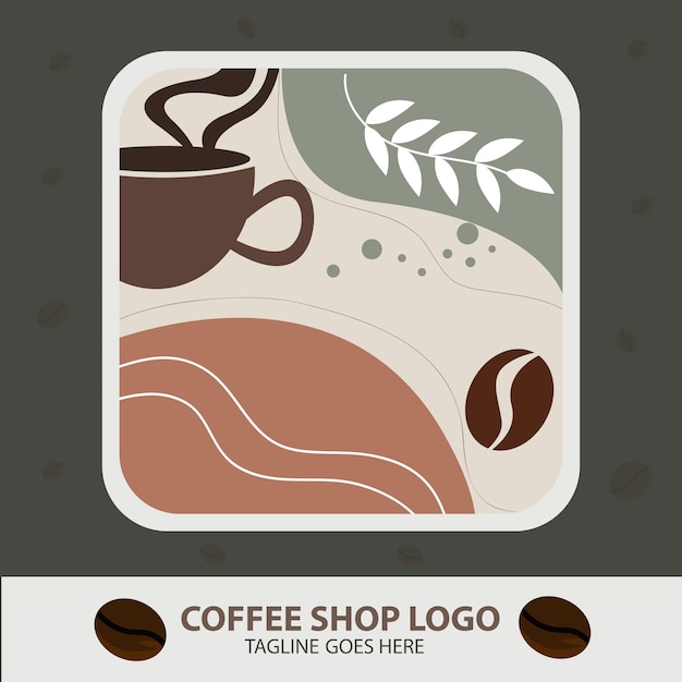 Diseño de vector de plantilla de logotipo de cafetería