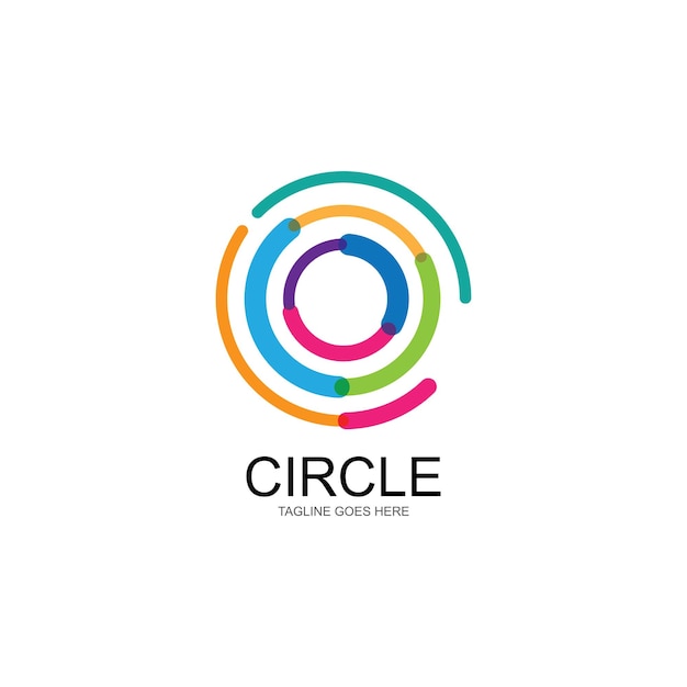 Diseño de vector de plantilla de logotipo de círculo