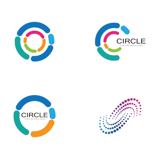 Diseño de vector de plantilla de logotipo de círculo