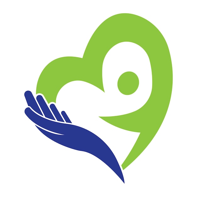 Diseño de vector de plantilla de logotipo de cuidado de manos