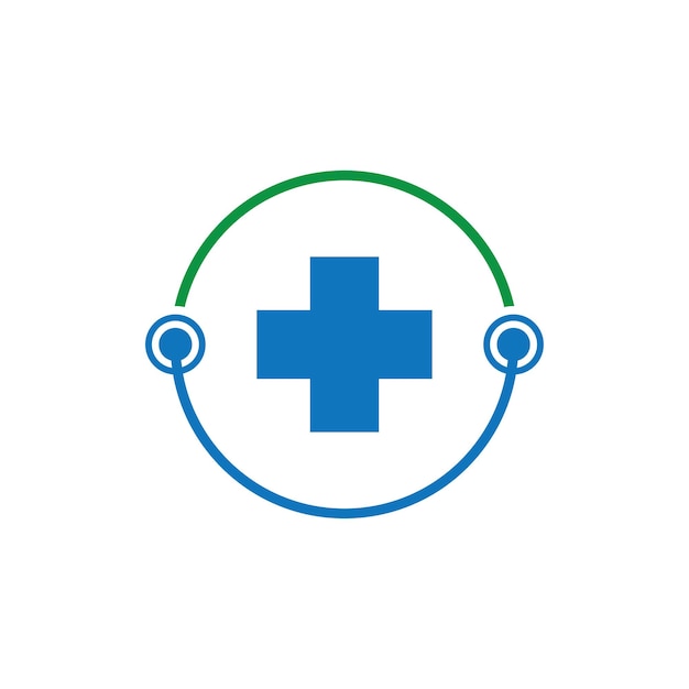 Diseño de vector de plantilla de logotipo de ilustración cruzada médica