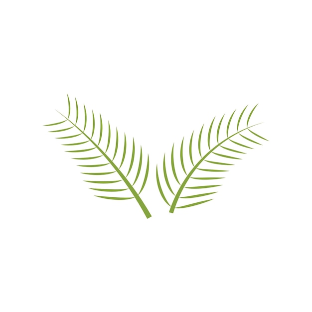 Diseño de vector de plantilla de logotipo de ilustración de hoja de palmera