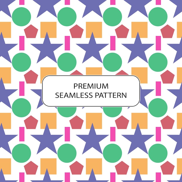 Diseño de vector premium abstracto de patrones sin fisuras regulares de forma